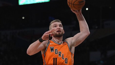 Domantas Sabonis NBA Kylančių Žvaigždžių rungtynėse pelnė 13 ta&scaron;kų ir atkovojo 11 kamuolių.
