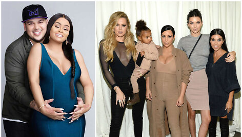 Robas Kardashianas su buvusia sužadėtine Blac Chyna ir jo seserys Khloe&nbsp;Kardashian, Kim Kardashian, Kendall Jenner ir Kourtney Kardashian