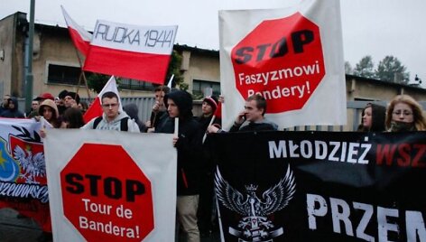 Protestus prie&scaron; ukrainiečius Lenkijoje kursto prorusi&scaron;kos jėgos?