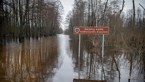 Potvynis Žalgirių kaime, 2024 m. Vasario 16 d. 