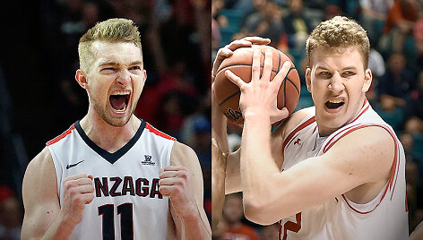 Domantas Sabonis prie&scaron; Jakobą Poeltlą
