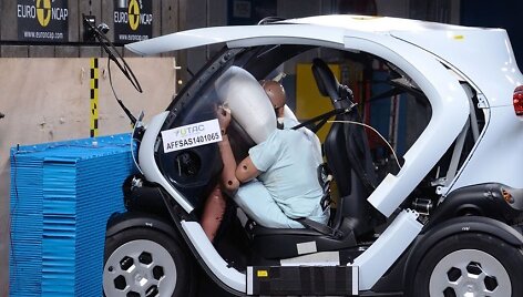 &bdquo;Renault Twizy&ldquo; &bdquo;Euro NCAP&ldquo; bandymų metu