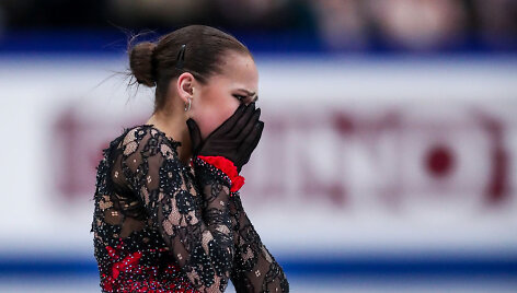 Alina Zagitova laimėjo pirmą aukso medalį pasaulio čempionate