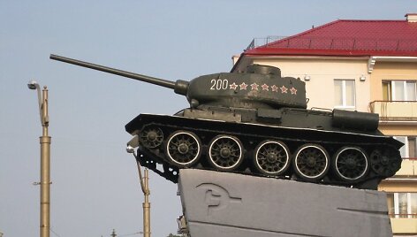 Sovietų tankas, simbolizuojantis Gardino i&scaron;vadavimą