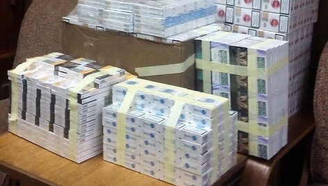 Jonavos rajone aptikta cigarečių kontrabanda 