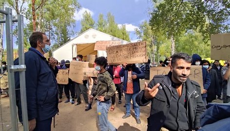 Protestas Rūdninkų stovykloje