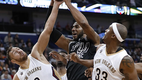 Donatas Motiejūnas ir &bdquo;Pelicans&ldquo; prie&scaron; &bdquo;Spurs&ldquo;
