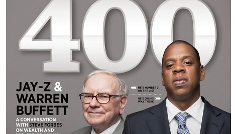 Warrenas Buffetas ir Jay-Z ant žurnalo „Forbes“ viršelio