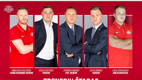 Utenos &bdquo;Juventus&ldquo; trenerių &scaron;tabas