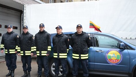 Ugniagesiai į Graikiją i&scaron;gabeno civilinės saugos tarptautinės pagalbos siuntą