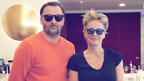 Mantas Petruškevičius ir Sharon Stone