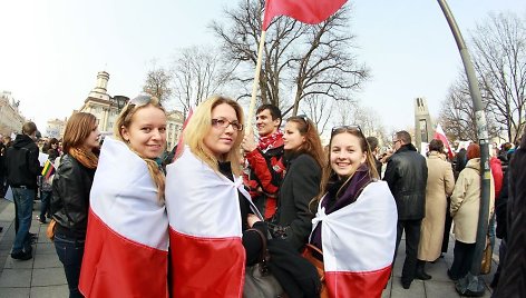 Lenkų protesto akcija Vilniuje