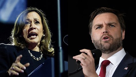 Kamala Harris ir J.D.Vance'as