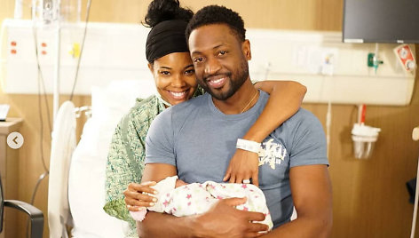 Dwyane'as Wade'as ir Gabrielle Union su naujagime dukra