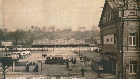 Kauno autobusų stotis 1934m.