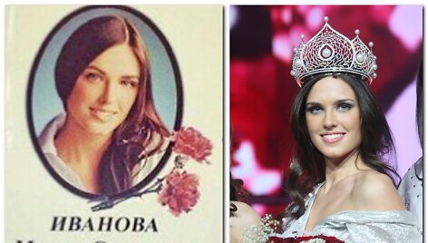 Mis Rusija Irina Antonenko savo atvaizdą i&scaron;vydo antkapių reklamoje