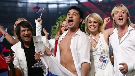 „Eurovizija 2008“. Dima Bilanas konkursą vežasi į Rusiją 