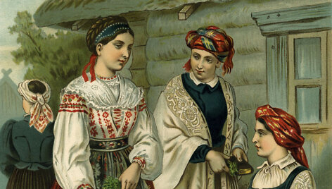 Albert Kretschmer, Gustav Leutzsch Klaipėdos regiono lietuvaitės &scaron;ventiniais rūbais, 1889