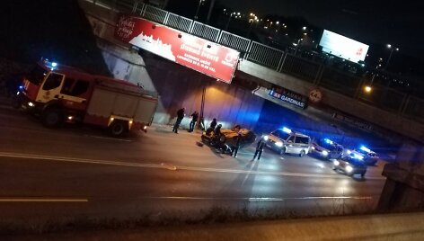 &bdquo;Audi&ldquo; avarija Vilniaus Geležinio vilko gatvėje