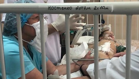Sunkiai sužeistas mažasis Artiomas Zaporižios ligoninėje