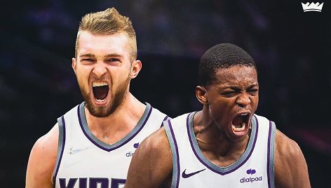 Domantas Sabonis ir De‘Aaronas Foxas