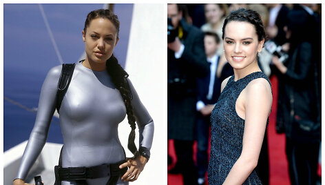 Angelina Jolie filme &bdquo;Kapų plė&scaron;ikė Lara Kroft: gyvybės lop&scaron;ys&ldquo; ir Daisy Ridley