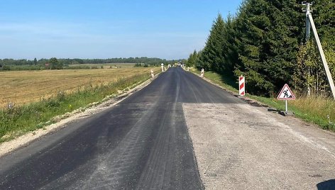 Remontai darbai kelyje tarp Girsteitiškio ir Balninkų
