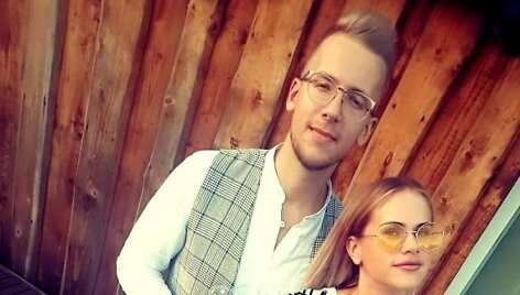 Linas Vaitkevičius su mylimąja 