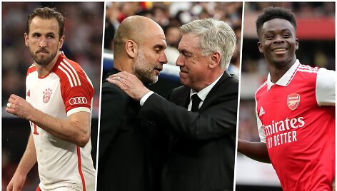 Harry Kane'as, Pepas Guardiola, Carlo Ancelotti, Bukayo Saka
