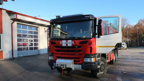 Scania ugniagesių sunkvežimis