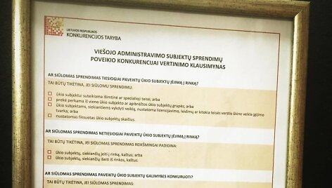 Konkurencijos tarybos parengtas klausimynas