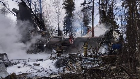 Rusijos Ivanovo srityje sudužo karinis lėktuvas IL-76