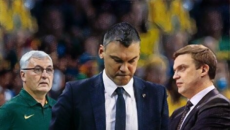 Jonas Kazlauskas, &Scaron;arūnas Jasikevičius ir Dainius Adomaitis