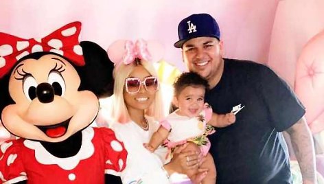 Blac Chyna ir Robas Kardashianas su dukra Dream