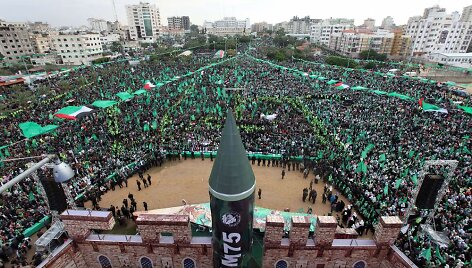 Gazos ruožo gyventojai rinkosi į &bdquo;Hamas&ldquo; minėjimą