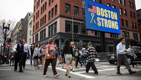 Bostono maratono finišo vieta, kur pernai sprogo dvi bombos