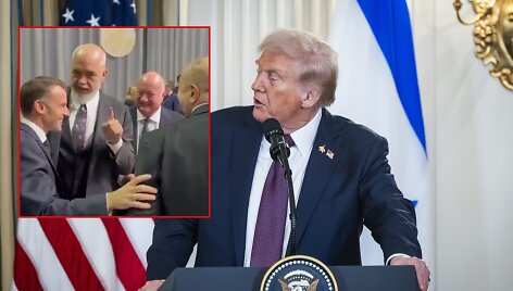 Edi Rama, Emmanuelis Macronas, Ilhamas Alijevas ir Donaldas Trumpas