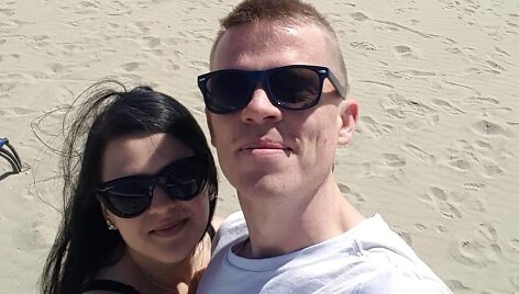 Justina Remeikaitė su partneriu