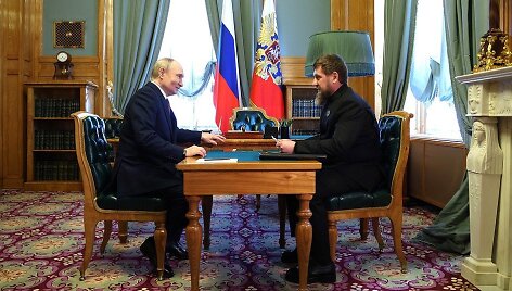 Vladimiras Putinas ir Ramzanas Kadyrovas