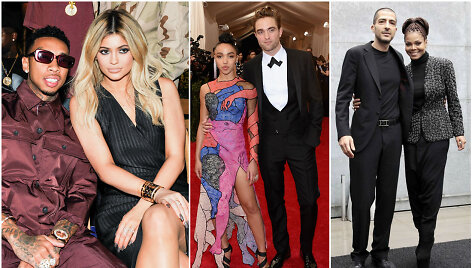Kylie Jenner ir Tyga, Robertas Pattinsonas ir FKA Twigs bei Janet Jackson ir Wissamas Al Mana
