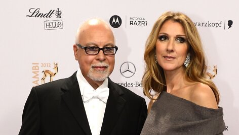 Celine Dion su vyru Rene Angeliliu (2012 m.)