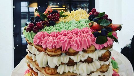&bdquo;Vaflių namų&ldquo; burbulinių vaflių tortas be glitimo