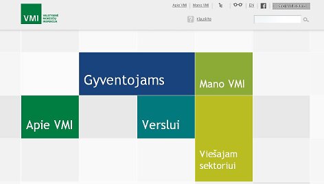 Valstybinės mokesčių inspekcijos internetinis puslapis