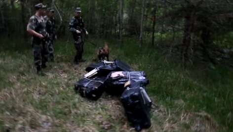 Pavoverės užkardoje VSAT pareigūnai sulaikė cigarečių kontrabandą