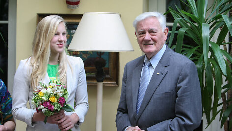 Rūta Meilutytė ir Valdas Adamkus