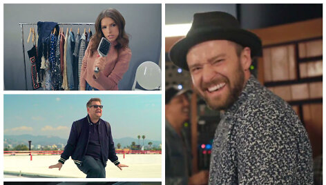 Justinui Timberlake'ui naujos dainos &bdquo;Can&rsquo;t Stop the Feeling&ldquo; klipą padėjo nufilmuoti kitos garsenybės &ndash; Anna Kendrick, Jamesas Cordenas ir Gwen Stefani