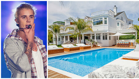 Justinas Bieberis i&scaron;sinuomojo vilą Los Andžele