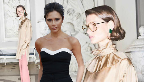 Victoria Beckham ir Giedrė Dukauskaitė, reklamuojanti jos kurtus akinius