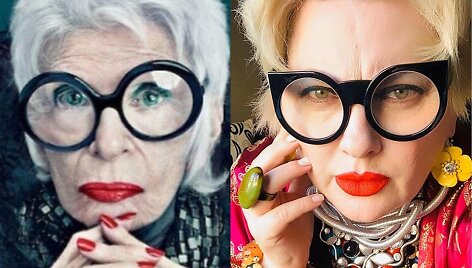 Kirpėja Žana Muravjova, įkūnijanti pasaulinio garso žvaigždes: Iris Apfel