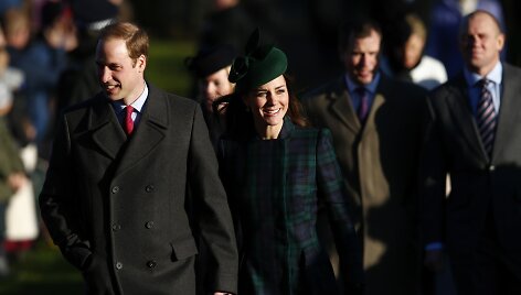 Princas Williamas ir Kembridžo hercogienė Catherine Kalėdų rytą Sandringame